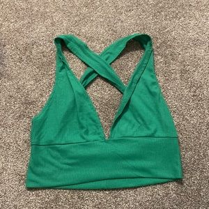 green cross over tank top